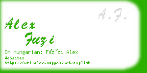 alex fuzi business card